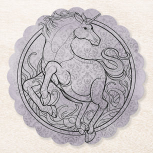 Unicorn-Untersetzer-graue Mischung Untersetzer