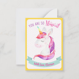 Unicorn Valentinstag Card Kinder Klassenzimmer Sch Mitteilungskarte