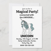 Unicorn verbunden mit dem Universum Unicorn Einladung (Vorderseite)
