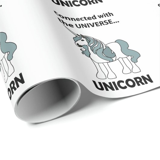 Unicorn verbunden mit dem Universum Unicorn Geschenkpapier (Rolleneckpunkt)