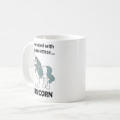 Unicorn verbunden mit dem Universum Unicorn Kaffeetasse (Vorderseite Links)