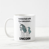 Unicorn verbunden mit dem Universum Unicorn Kaffeetasse (Links)