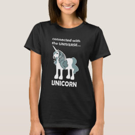 Unicorn verbunden mit dem Universum Unicorn T-Shirt