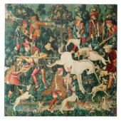 UNICORN VERTEIDIGT SICH, andere Tiere grün Fliese (Vorderseite)