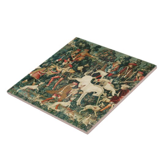 UNICORN VERTEIDIGT SICH, andere Tiere grün Fliese (Seite)