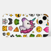 Unicorn Vibes Emoji Explosion Case-Mate iPhone Hülle (Rückseite (Horizontal))