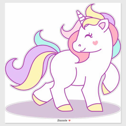 Unicorn-Vinyl-Aufkleber nach Maß Aufkleber (Blatt)