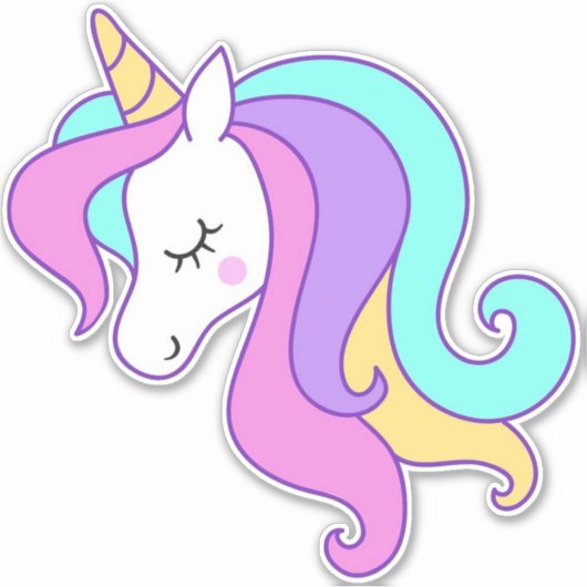 Unicorn Vinyl Sticker (Vorderseite)