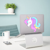 Unicorn Vinyl Sticker (Laptop auf Schreibtisch)