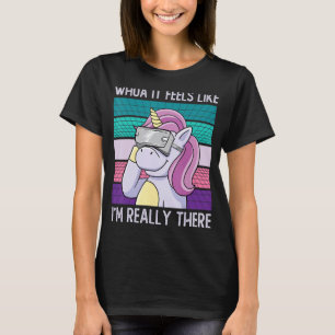 Unicorn Virtual Reality Vr Gamer Rainbow Magical C T-Shirt