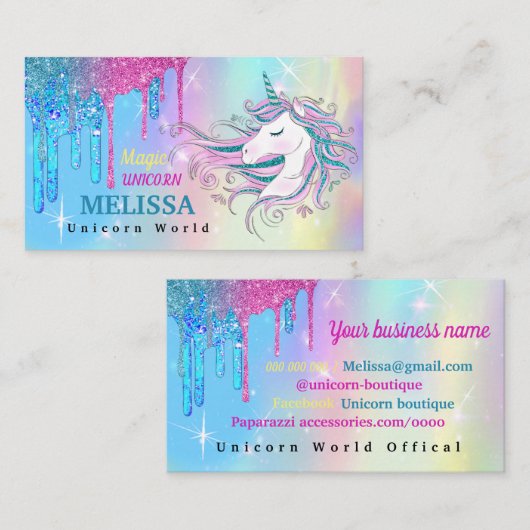Unicorn-Visitenkarte Visitenkarte (Vorne/Hinten)