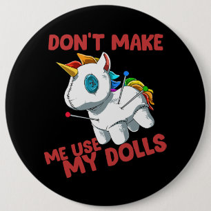 Unicorn Voodoo Doll Unicorn Lassen Sie mich nicht Button
