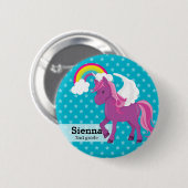 Unicorn * Wählen Sie Ihre Hintergrundfarbe Button (Vorne & Hinten)