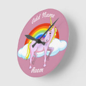Unicorn Wall Clock Runde Wanduhr (Winkel)
