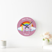 Unicorn Wall Clock Runde Wanduhr (Zuhause)