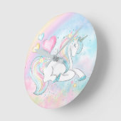 Unicorn Wall Clock Runde Wanduhr (Winkel)