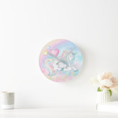 Unicorn Wall Clock Runde Wanduhr (Zuhause)