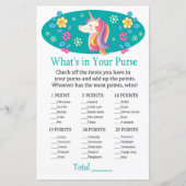 Unicorn Was ist in Ihrem Geldbeutel Baby Dusche (Vorderseite)