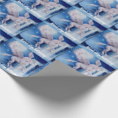 Unicorn-Wasserfall glauben Fantasy Horse Geschenkpapier (Ecke)