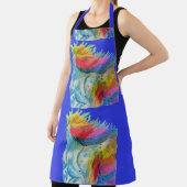 Unicorn Wasserfarbe Niedlich Lila Blütentierart Sc Schürze (InSitu)