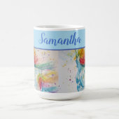 Unicorn Wasserfarbe niedlich Whimsical Girls Name  Kaffeetasse (Mittel)