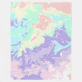 Unicorn Wasserfarbenpasten Fleecedecke (Vorderseite)