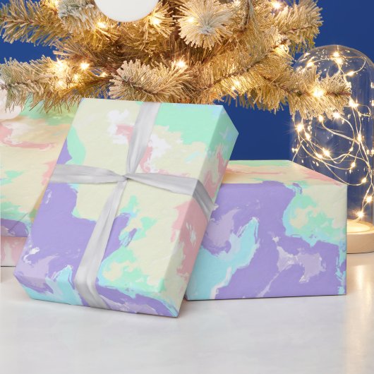 Unicorn Wasserfarbenpasten Geschenkpapier (Feiertage)