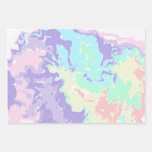 Unicorn Wasserfarbenpasten Geschenkpapier Set (Vorderseite 2)