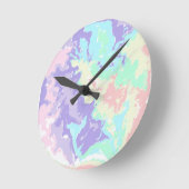 Unicorn Wasserfarbenpasten Runde Wanduhr (Winkel)