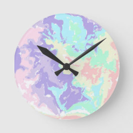 Unicorn Wasserfarbenpasten Runde Wanduhr
