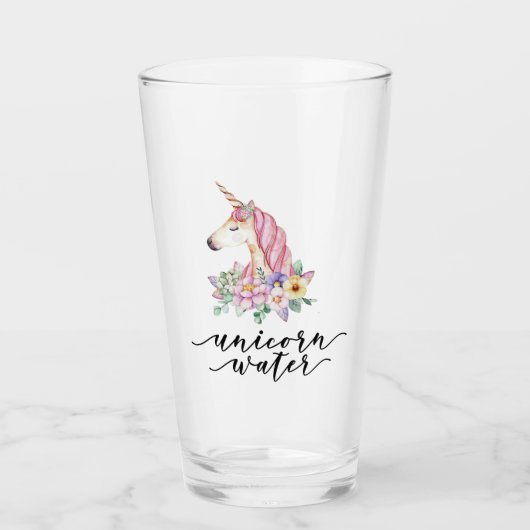 Unicorn Water Glass Cup Glas (Vorderseite)