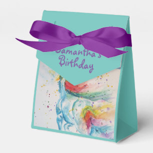 Unicorn Watercolor Geburtstagsparty Cake Fevor Box Geschenkschachtel