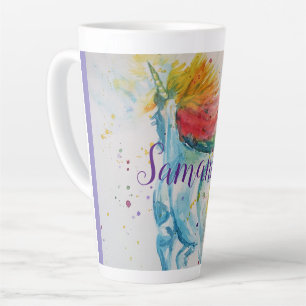 Unicorn Watercolor Rainbow Art Giro del Malcantone Milchtasse