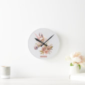 Unicorn Watercolor Runde Wanduhr (Zuhause)