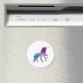 Unicorn Watercolor Silhouette Magnet (In Situ (Geschirrspüler))