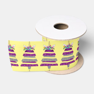 Unicorn Weihnachtsbaum Ribbon Satinband