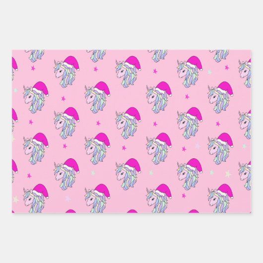 Unicorn Weihnachtsgeschenkpapier Geschenkpapier Set (Vorderseite 3)