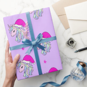 Unicorn Weihnachtsgeschenkpapier lila Geschenkpapier