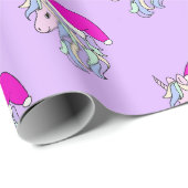 Unicorn Weihnachtsgeschenkpapier lila Geschenkpapier (Rolleneckpunkt)