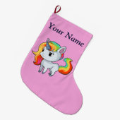 Unicorn-WeihnachtsStrumpf Großer Weihnachtsstrumpf (Vorderansicht (hängend))