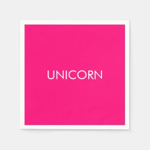 "Unicorn"-Weißpapier mit minimalistischem, heißr Serviette