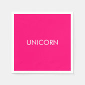 "Unicorn"-Weißpapier mit minimalistischem, heißros Serviette (Vorderseite)