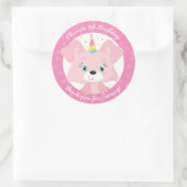 Unicorn Welppy Birthday Runder Aufkleber (Tasche)