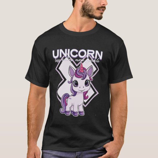 Unicorn weniger Gallop Frische Pasta machen T-Shirt (Vorderseite)