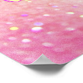 Unicorn Whimsical Girls Magical Pink Niedlich Poster (Ecke)