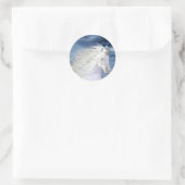 Unicorn White Beauty Nah-up Runder Aufkleber (Tasche)