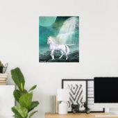 Unicorn White Beauty Poster (Heimbüro)