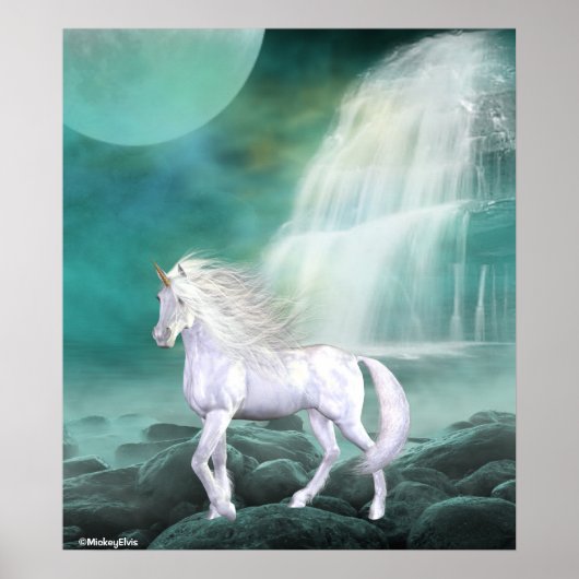 Unicorn White Beauty Poster (Vorne)