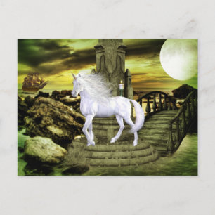 Unicorn White Beauty Postkarte