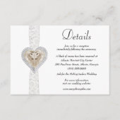 Unicorn White Lace Wedding Details Begleitkarte (Vorderseite)